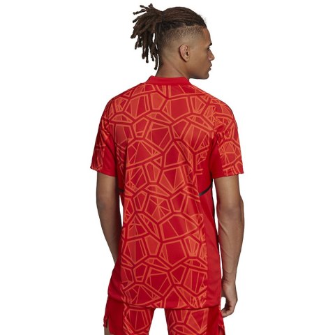 Adidas teamwear Koszulka męska Condivo 22 Goalkeeper Jersey Short Sleeve czerwona H21238 Adidas teamwear Koszulka męska Condivo 22 Goalkeeper Jersey Short Sleeve czerwona H21238
