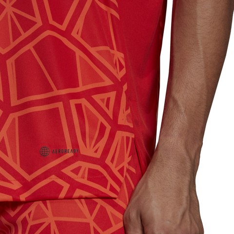 Adidas teamwear Koszulka męska Condivo 22 Goalkeeper Jersey Short Sleeve czerwona H21238 Adidas teamwear Koszulka męska Condivo 22 Goalkeeper Jersey Short Sleeve czerwona H21238