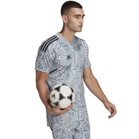 Adidas teamwear Koszulka męska Condivo 22 Goalkeeper Jersey Short Sleeve szara HB1622 Adidas teamwear Koszulka męska Condivo 22 Goalkeeper Jersey Short Sleeve szara HB1622