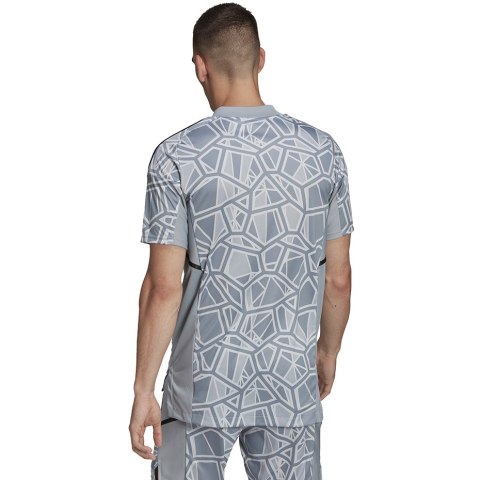 Adidas teamwear Koszulka męska Condivo 22 Goalkeeper Jersey Short Sleeve szara HB1622 Adidas teamwear Koszulka męska Condivo 22 Goalkeeper Jersey Short Sleeve szara HB1622