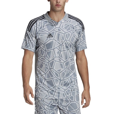 Adidas teamwear Koszulka męska Condivo 22 Goalkeeper Jersey Short Sleeve szara HB1622 Adidas teamwear Koszulka męska Condivo 22 Goalkeeper Jersey Short Sleeve szara HB1622
