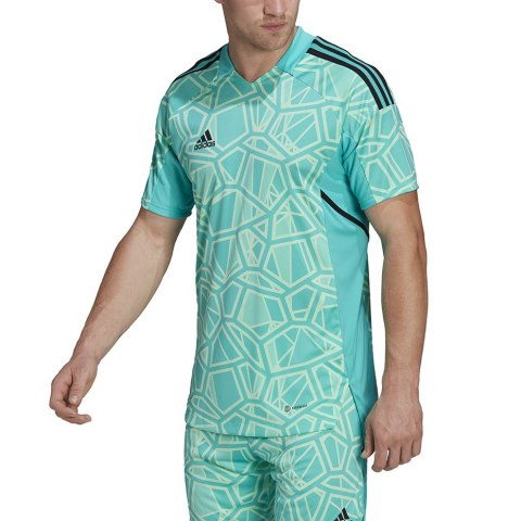 Adidas teamwear Koszulka męska Condivo 22 Goalkeeper Jersey Short Sleeve zielona HB1618 Adidas teamwear Koszulka męska Condivo 22 Goalkeeper Jersey Short Sleeve zielona HB1618