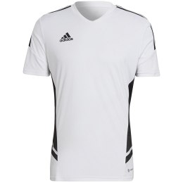 Adidas teamwear Koszulka męska adidas Condivo 22 Jersey V-neck biało-czarna HA6290