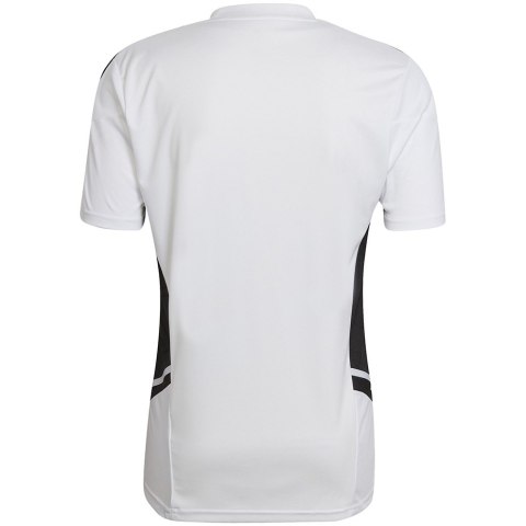 Adidas teamwear Koszulka męska adidas Condivo 22 Jersey V-neck biało-czarna HA6290 Adidas teamwear Koszulka męska adidas Condivo 22 Jersey V-neck biało-czarna HA6290