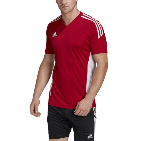 Adidas teamwear Koszulka męska adidas Condivo 22 Jersey czerwona HA6286 Adidas teamwear Koszulka męska adidas Condivo 22 Jersey czerwona HA6286