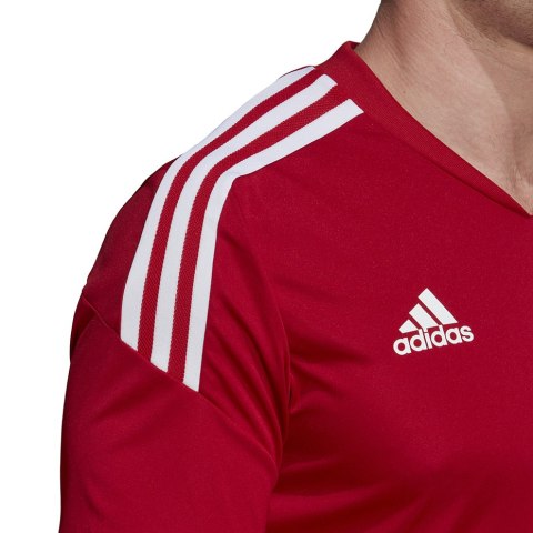 Adidas teamwear Koszulka męska adidas Condivo 22 Jersey czerwona HA6286 Adidas teamwear Koszulka męska adidas Condivo 22 Jersey czerwona HA6286