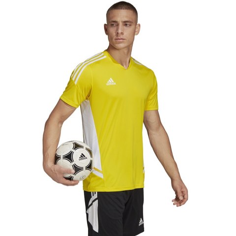 Adidas teamwear Koszulka męska adidas Condivo 22 Jersey żółta HD2267 Adidas teamwear Koszulka męska adidas Condivo 22 Jersey żółta HD2267