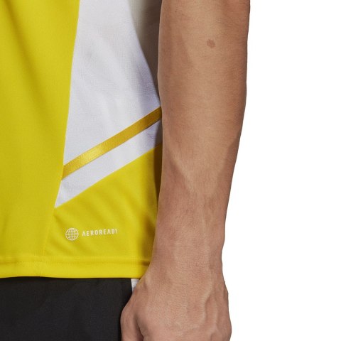 Adidas teamwear Koszulka męska adidas Condivo 22 Jersey żółta HD2267 Adidas teamwear Koszulka męska adidas Condivo 22 Jersey żółta HD2267