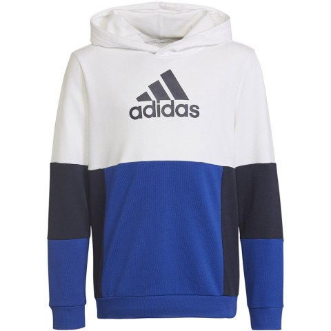 Adidas Bluza dla dzieci adidas Colourblock Hoodie biało-niebieska HG6826