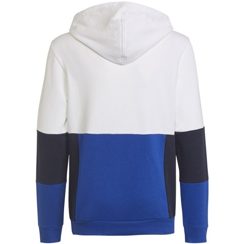 Adidas Bluza dla dzieci adidas Colourblock Hoodie biało-niebieska HG6826 Adidas Bluza dla dzieci adidas Colourblock Hoodie biało-niebieska HG6826