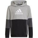 Adidas Bluza dla dzieci adidas Colourblock Hoodie szaro-czarna HN8563