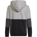 Adidas Bluza dla dzieci adidas Colourblock Hoodie szaro-czarna HN8563