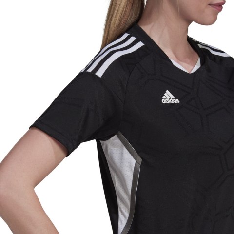 Adidas teamwear Koszulka damska adidas Condivo 22 Match Day czarno-biała HA3541 Adidas teamwear Koszulka damska adidas Condivo 22 Match Day czarno-biała HA3541