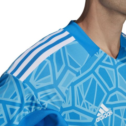 Adidas teamwear Koszulka męska adidas Condivo 22 Goalkeeper Jersey Short Sleeve niebieska HB1623 Adidas teamwear Koszulka męska adidas Condivo 22 Goalkeeper Jersey Short Sleeve niebieska HB1623