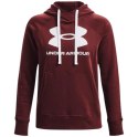 Under Armour Bluza damska Under Armour Rival Fleece Logo Hoodie bordowa 1356318 690