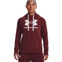 Under Armour Bluza damska Under Armour Rival Fleece Logo Hoodie bordowa 1356318 690