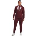 Under Armour Bluza damska Under Armour Rival Fleece Logo Hoodie bordowa 1356318 690