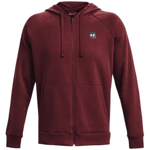 Under Armour Bluza męska Under Armour Rival Fleece FZ Hoodie bordowa 1357111 690