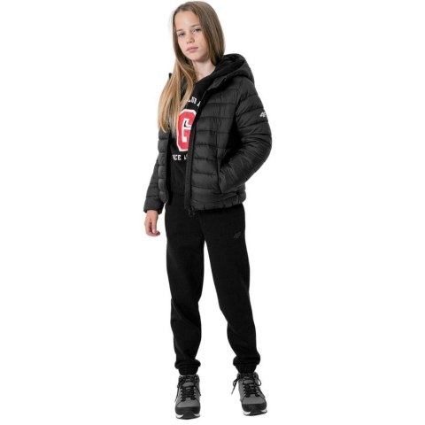 4F Kurtka dla dziewczynki 4F głęboka czerń HJZ22 JKUDP001 20S 4F Kurtka dla dziewczynki 4F głęboka czerń HJZ22 JKUDP001 20S