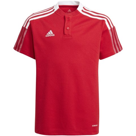 Adidas teamwear Koszulka dla dzieci adidas Tiro 21 Polo czerwona GM7346