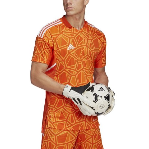 Adidas teamwear Koszulka męska Condivo 22 Goalkeeper Jersey Short Sleeve pomarańczowa HB1621 Adidas teamwear Koszulka męska Condivo 22 Goalkeeper Jersey Short Sleeve pomarańczowa HB1621