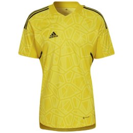 Adidas teamwear Koszulka męska adidas Condivo 22 Goalkeeper Jersey Short Sleeve żółta HF0138