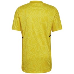 Adidas teamwear Koszulka męska adidas Condivo 22 Goalkeeper Jersey Short Sleeve żółta HF0138