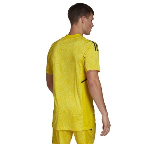 Adidas teamwear Koszulka męska adidas Condivo 22 Goalkeeper Jersey Short Sleeve żółta HF0138 Adidas teamwear Koszulka męska adidas Condivo 22 Goalkeeper Jersey Short Sleeve żółta HF0138