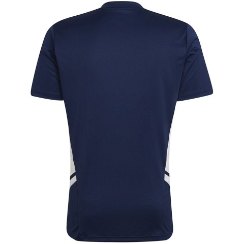 Adidas teamwear Koszulka męska adidas Condivo 22 Jersey V-neck granatowo-biała HA6291 Adidas teamwear Koszulka męska adidas Condivo 22 Jersey V-neck granatowo-biała HA6291