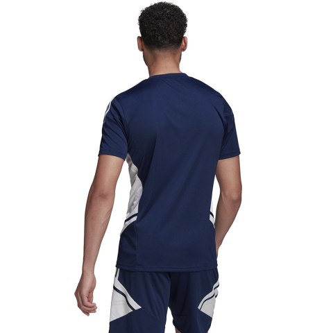 Adidas teamwear Koszulka męska adidas Condivo 22 Jersey V-neck granatowo-biała HA6291 Adidas teamwear Koszulka męska adidas Condivo 22 Jersey V-neck granatowo-biała HA6291