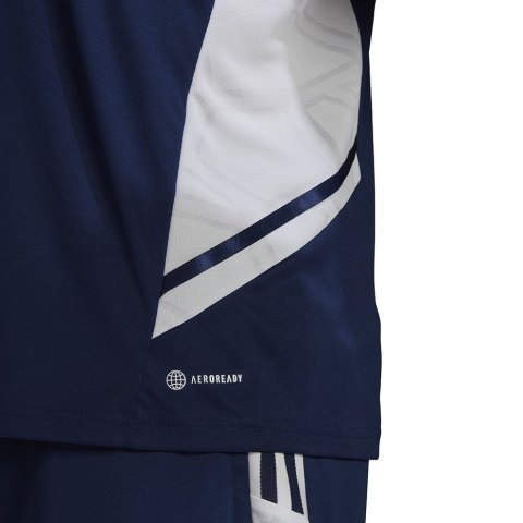 Adidas teamwear Koszulka męska adidas Condivo 22 Jersey V-neck granatowo-biała HA6291 Adidas teamwear Koszulka męska adidas Condivo 22 Jersey V-neck granatowo-biała HA6291