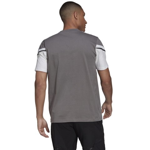 Adidas teamwear Koszulka męska adidas Condivo 22 Tee szaro-biała HD2316 Adidas teamwear Koszulka męska adidas Condivo 22 Tee szaro-biała HD2316