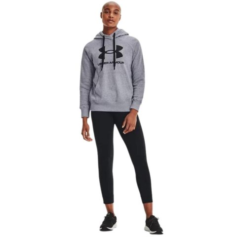 Under Armour Bluza damska Under Armour Rival Fleece Logo Hoodie szara 1356318 035 Under Armour Bluza damska Under Armour Rival Fleece Logo Hoodie szara 1356318 035
