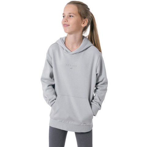 4F Bluza dla dziewczynki 4F chłodny jasny szary HJZ22 JBLD003 27S 4F Bluza dla dziewczynki 4F chłodny jasny szary HJZ22 JBLD003 27S