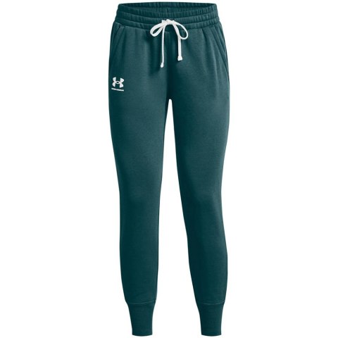 Under Armour Spodnie damskie Under Armour Rival Fleece Joggers zielone 1356416 716 Under Armour Spodnie damskie Under Armour Rival Fleece Joggers zielone 1356416 716