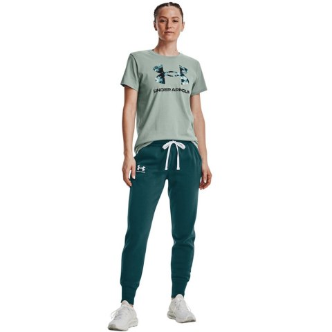 Under Armour Spodnie damskie Under Armour Rival Fleece Joggers zielone 1356416 716 Under Armour Spodnie damskie Under Armour Rival Fleece Joggers zielone 1356416 716