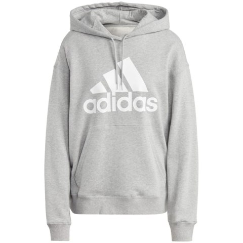 Adidas Bluza damska adidas Essentials Big Logo Oversized French Terry Hoodie szara IC9865