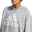 Adidas Bluza damska adidas Essentials Big Logo Oversized French Terry Hoodie szara IC9865