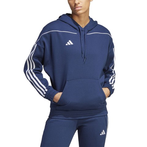 Adidas Bluza damska adidas Tiro 23 League Sweat Hoodie granatowo-biała HS3602 Adidas Bluza damska adidas Tiro 23 League Sweat Hoodie granatowo-biała HS3602