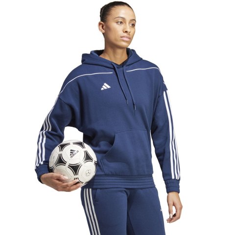 Adidas Bluza damska adidas Tiro 23 League Sweat Hoodie granatowo-biała HS3602 Adidas Bluza damska adidas Tiro 23 League Sweat Hoodie granatowo-biała HS3602