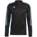 Adidas Bluza męska adidas Tiro 23 Club Training Top czarno-błękitna IC1580