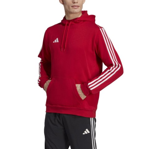 Adidas Bluza męska adidas Tiro 23 League Sweat Hoodie czerwono-biała HS3600 Adidas Bluza męska adidas Tiro 23 League Sweat Hoodie czerwono-biała HS3600