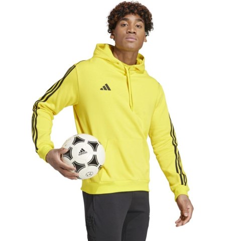 Adidas Bluza męska adidas Tiro 23 League Sweat Hoodie żółta IC7850 Adidas Bluza męska adidas Tiro 23 League Sweat Hoodie żółta IC7850