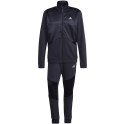 Adidas Dres męski adidas Satin French Terry Track Suit granatowy HI5396