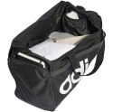 Adidas Torba adidas Essentials Linear Duffel Medium czarno-biała HT4743