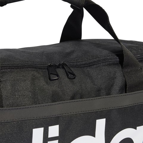 Adidas Torba adidas Essentials Linear Duffel Medium czarno-biała HT4743 Adidas Torba adidas Essentials Linear Duffel Medium czarno-biała HT4743