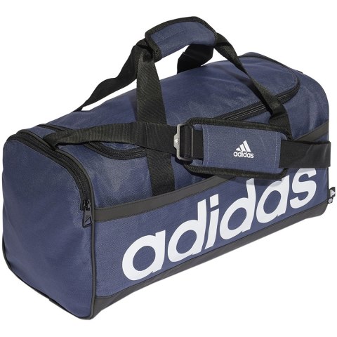 Adidas Torba adidas Essentials Linear Duffel Medium granatowo-biała HR5349 Adidas Torba adidas Essentials Linear Duffel Medium granatowo-biała HR5349