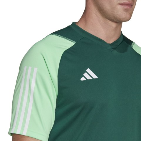 Adidas teamwear Koszulka męska adidas Tiro 23 Competition Jersey zielona HU1297 Adidas teamwear Koszulka męska adidas Tiro 23 Competition Jersey zielona HU1297