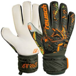 Reusch Rękawice bramkarskie Reusch Attrakt Grip Finger Support czarno-pomarańczowe 5370010 5556