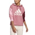 Adidas Bluza damska adidas Essentials Big Logo Oversized French Terry Hoodie różowa IC9869